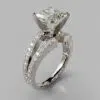 Split Shank Princess Cut Moissanite Engagement Ring