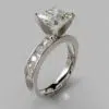 Moissanite Channel Set Moissanite Engagement Ring
