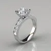 Moissanite Channel Set Moissanite Engagement Ring