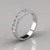 0.45Ct Ladies Round Cut Wedding Band Ring