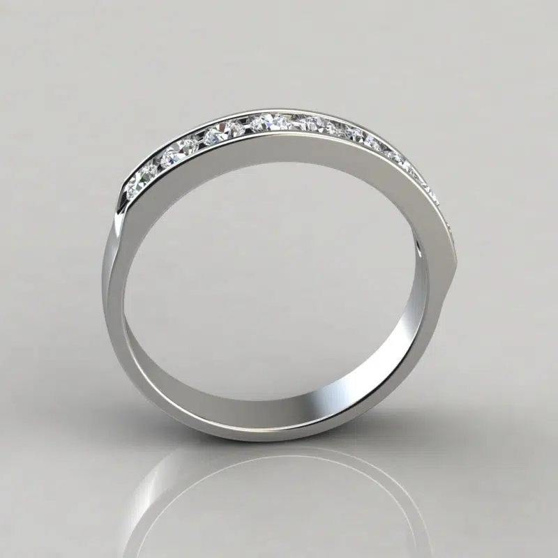 0.45Ct Ladies Round Cut Wedding Band Ring