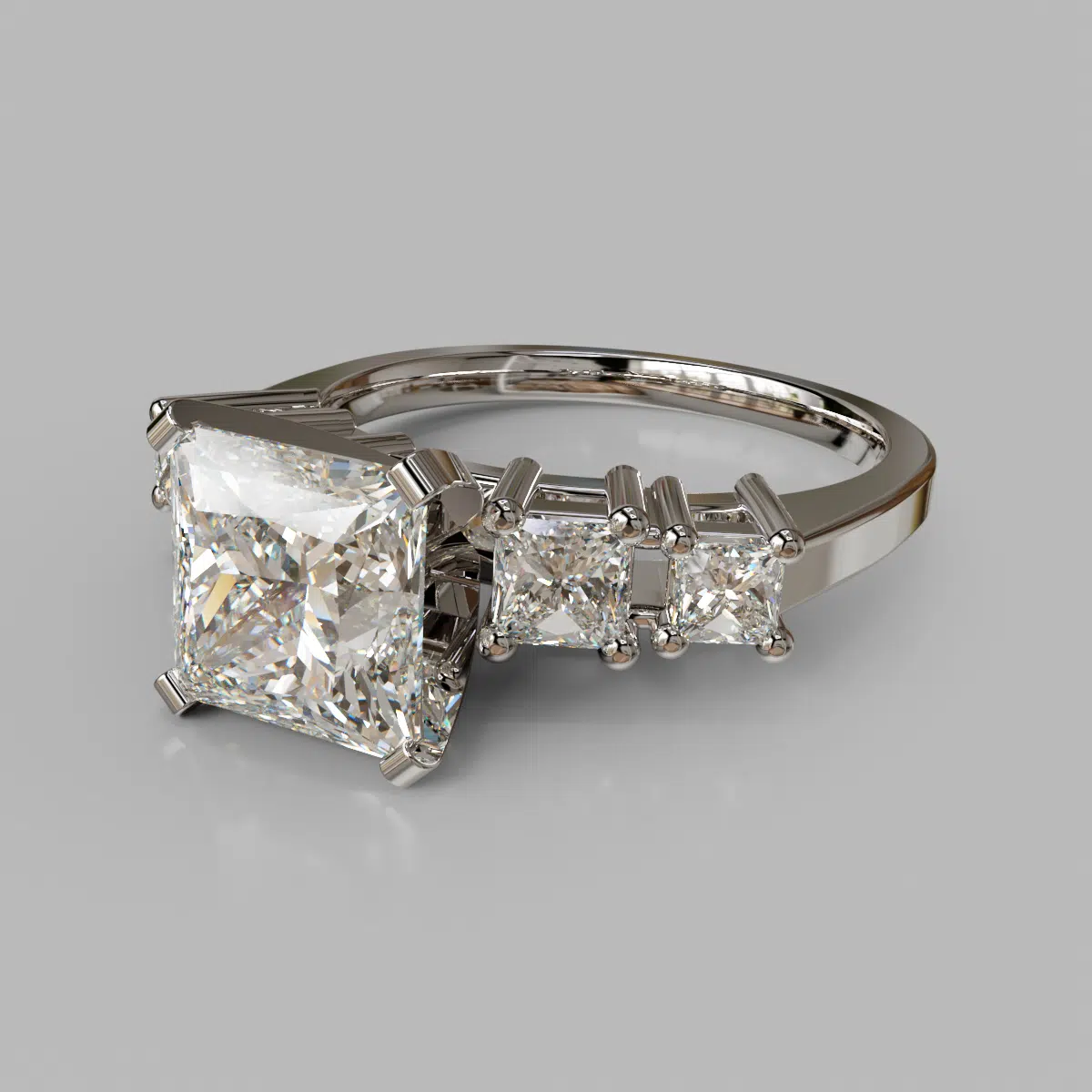 Five Stone Princess Cut Moissanite Engagement Ring Five Stone Princess Cut Moissanite Engagement Ring