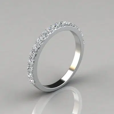 0.49Ct Ladies Round Cut Wedding Band Ring