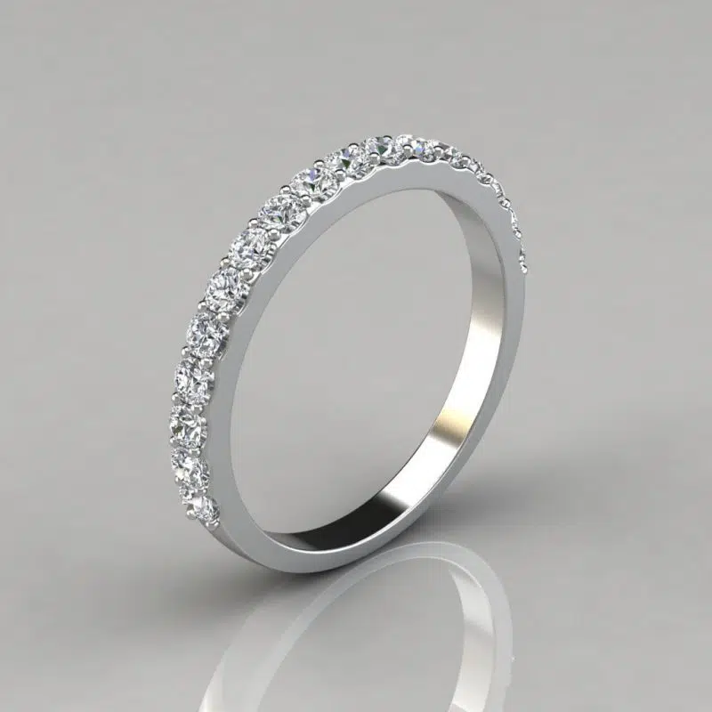 0.49Ct Ladies Round Cut Wedding Band Ring
