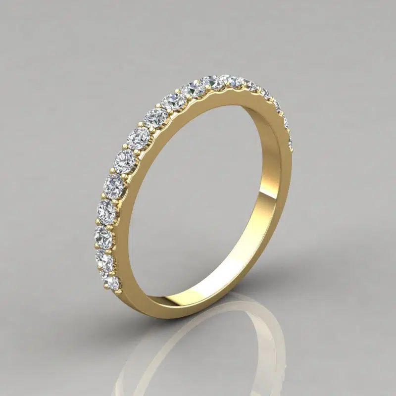 0.49Ct Ladies Round Cut Wedding Band Ring