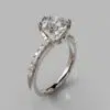 Six Prong Solstice Round Cut Moissanite Engagement Ring