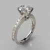 Novo Design Round Cut Moissanite Engagement Ring