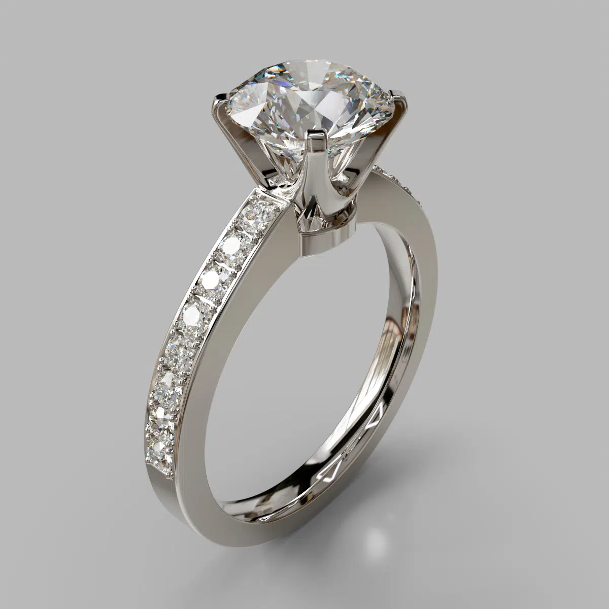Novo Design Round Cut Moissanite Engagement Ring Novo Design Round Cut Moissanite Engagement Ring