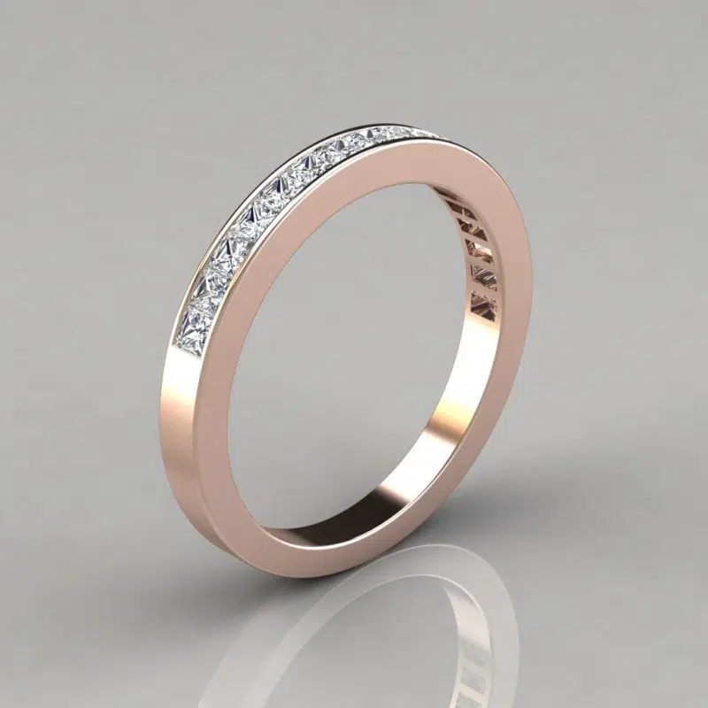 0.82Ct Channel Set Wedding Band Ring
