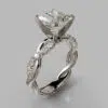 Twist Princess Cut Moissanite Engagement Ring