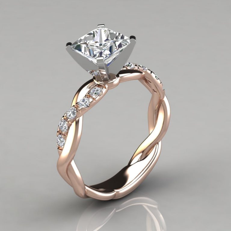 Princess Cut Moissanite Engagement Rings | Forever Moissanite