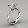 Twist Princess Cut Moissanite Engagement Ring