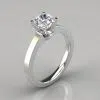Novo Cushion Cut Solitaire Moissanite Engagement Ring