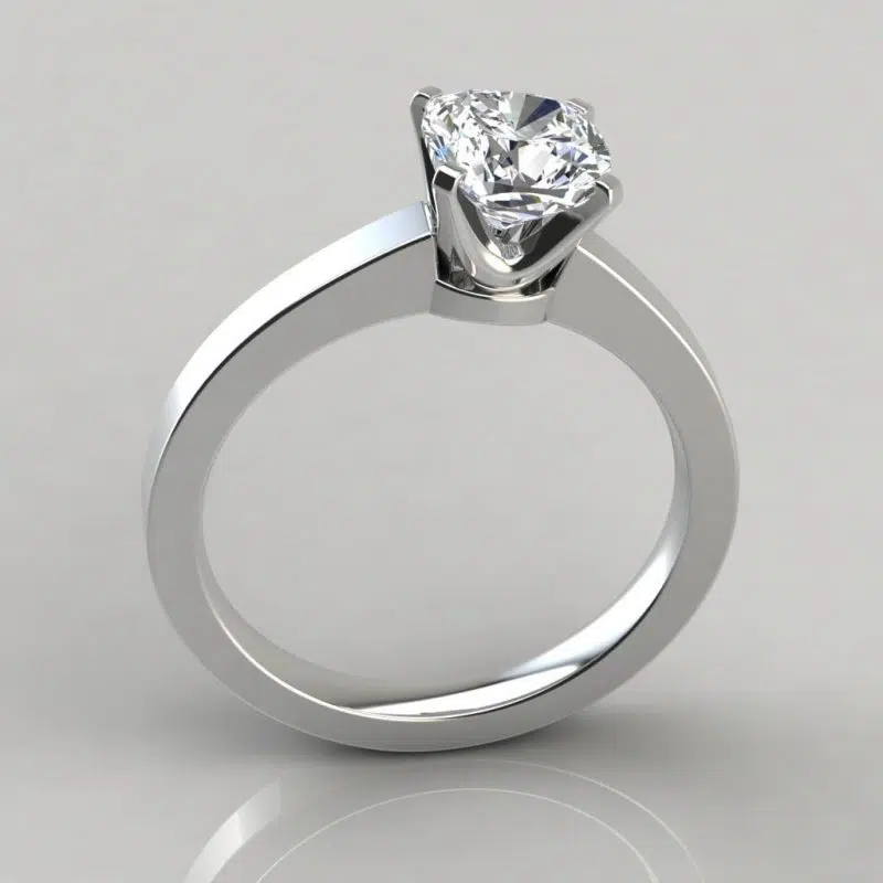 Novo Cushion Cut Solitaire Moissanite Engagement Ring