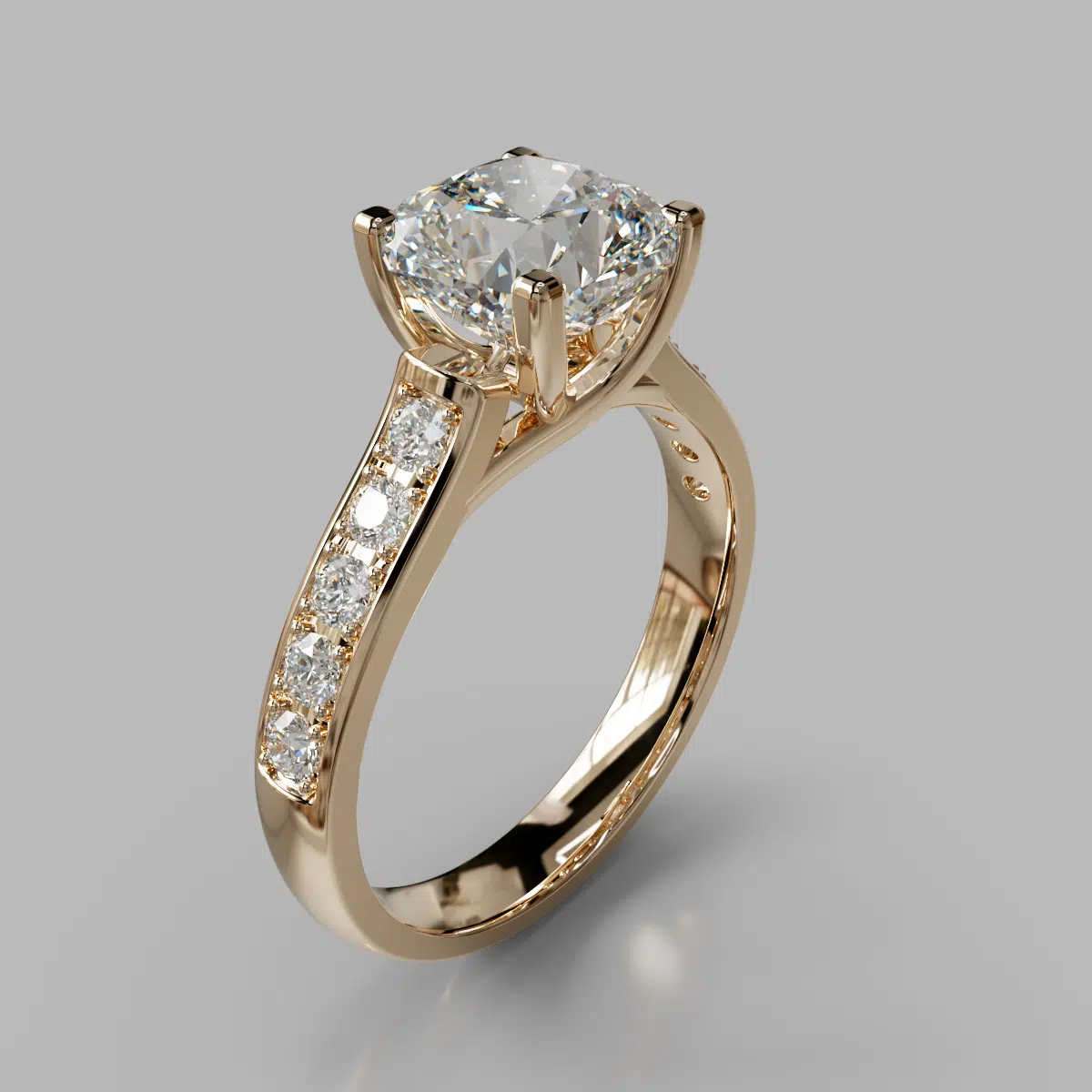 Cushion Cut Cross Prong Moissanite Engagement Ring Cushion Cut Cross Prong Moissanite Engagement Ring