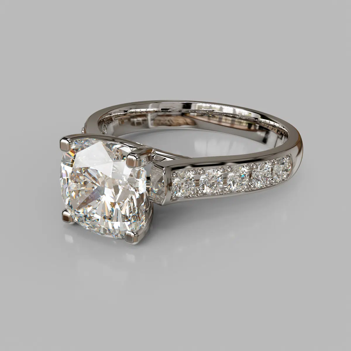 Cushion Cut Cross Prong Moissanite Engagement Ring Cushion Cut Cross Prong Moissanite Engagement Ring