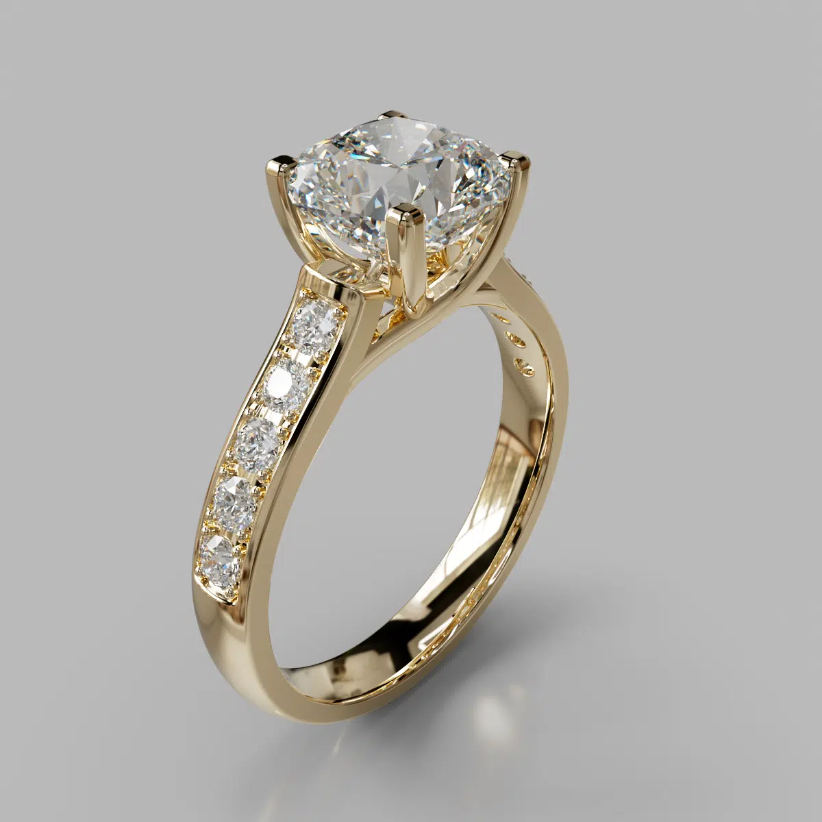 Cushion Cut Cross Prong Moissanite Engagement Ring Cushion Cut Cross Prong Moissanite Engagement Ring