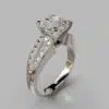 Split Shank Vintage Cushion Cut Moissanite Engagement Ring