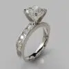 Cushion Cut Channel Set Moissanite Engagement Ring