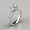 Cushion Cut Channel Set Engagement Ring