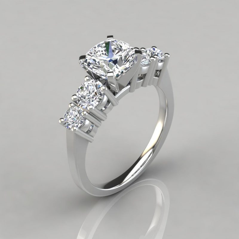 14K White Gold Lab-Created Diamond 5 Stone Anniversary Ring (1.50 CTW F-G  SI)