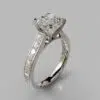 Cushion Cut Channel Set Moissanite Engagement Ring