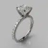 French Cut Cushion Cut Moissanite Engagement Ring