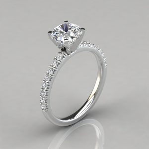 French Cut Cushion Cut Moissanite Engagement Ring | Forever