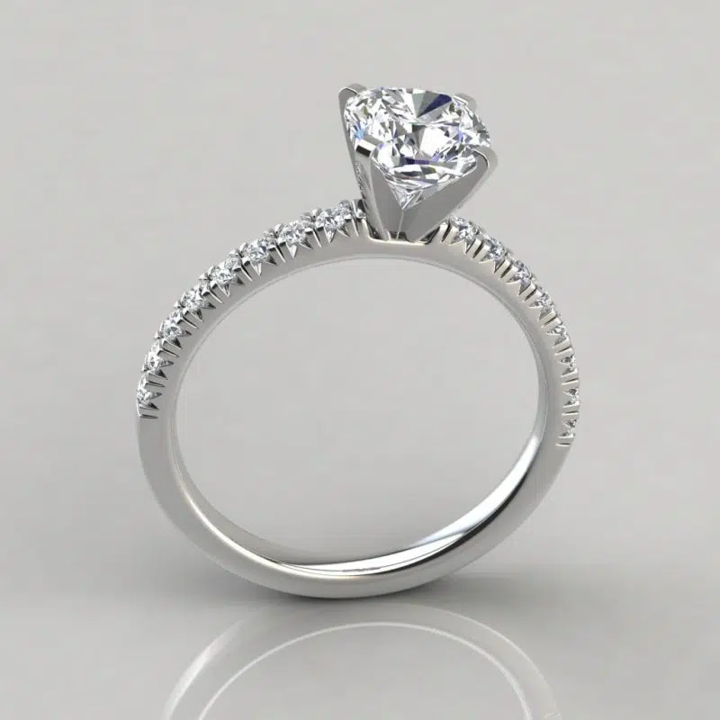French Cut Cushion Cut Moissanite Engagement Ring