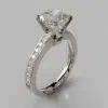 Novo Design Cushion Cut Moissanite Engagement Ring