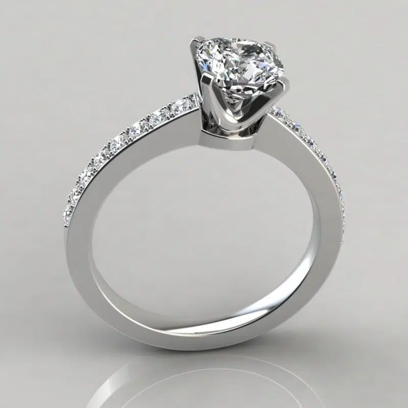 Novo Design Cushion Cut Moissanite Engagement Ring