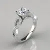 Infinity Design Cushion Cut Moissanite Engagement Ring
