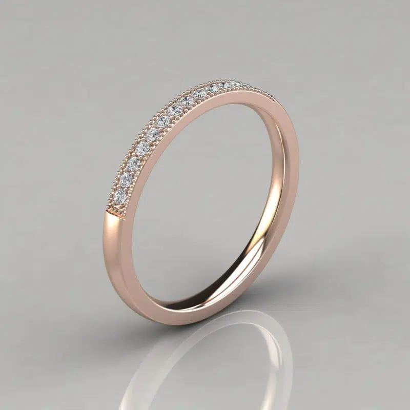 0.20Ct Round Cut Wedding Band Ring