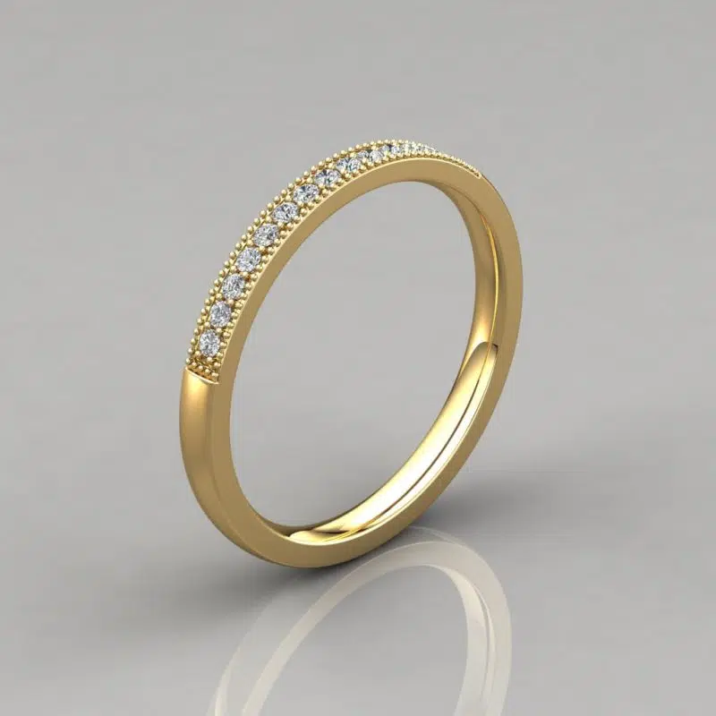 0.20Ct Round Cut Wedding Band Ring