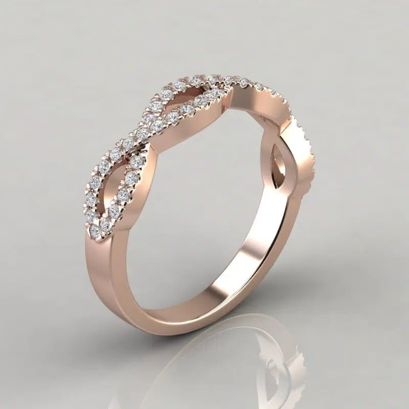 0.35Ct Infinity Design Wedding Band Ring