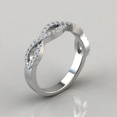 0.35Ct Infinity Design Wedding Band Ring