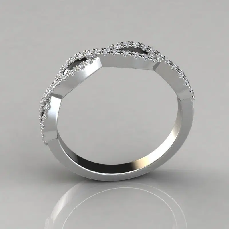 0.35Ct Infinity Design Wedding Band Ring