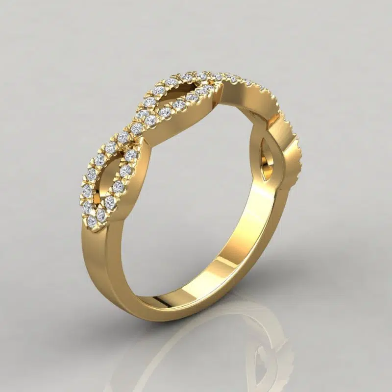 0.35Ct Infinity Design Wedding Band Ring