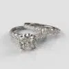 Moissanite Graduated Round Cut Moissanite Bridal Set
