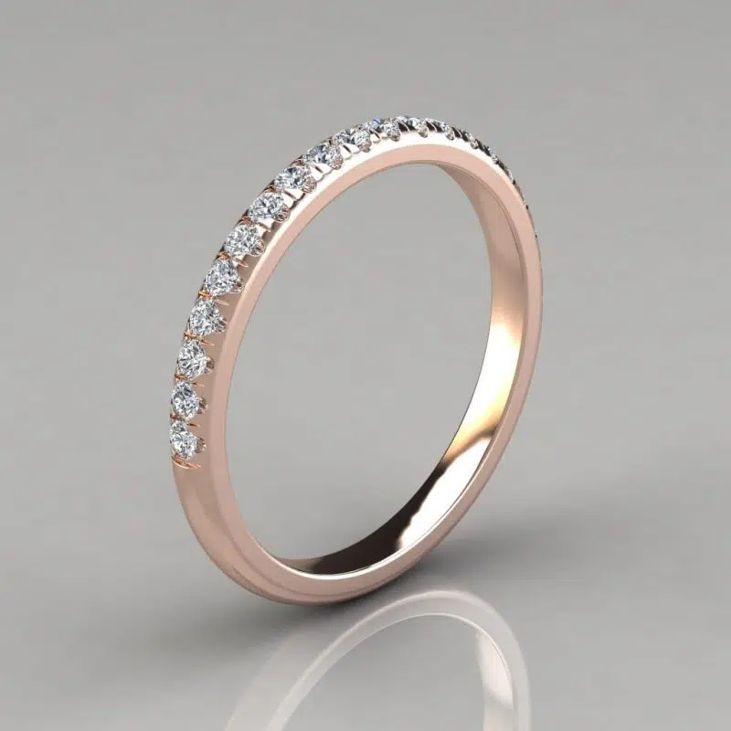 0.25Ct Round Cut Wedding Band Ring
