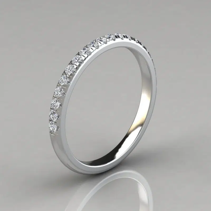 0.25Ct Round Cut Wedding Band Ring