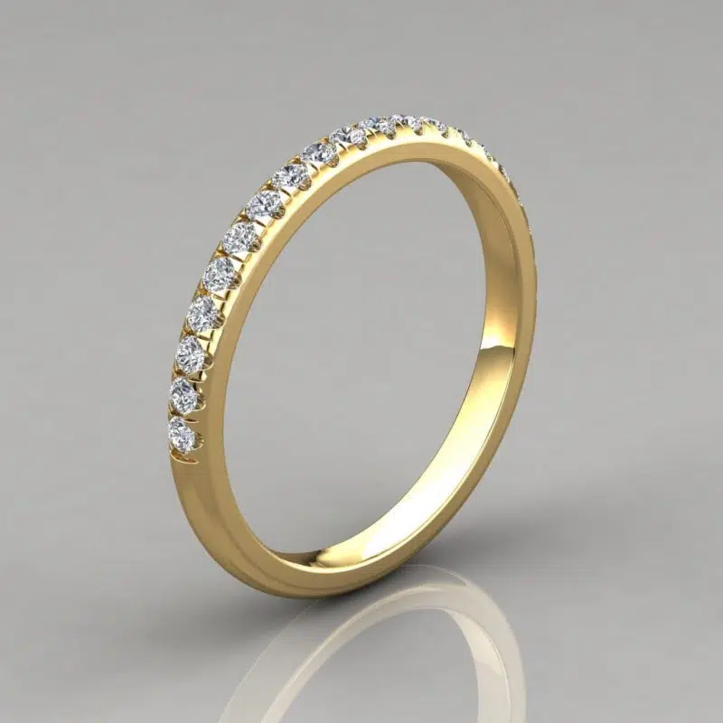 0.25Ct Round Cut Wedding Band Ring