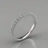 0.26Ct French Pave Cut Wedding Band Ring