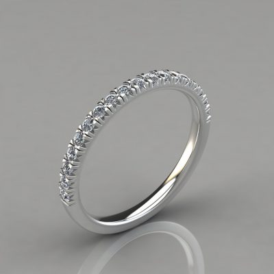 0.26Ct French Pave Cut Wedding Band Ring