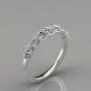 0.63Ct Graduated Round Cut Wedding Band