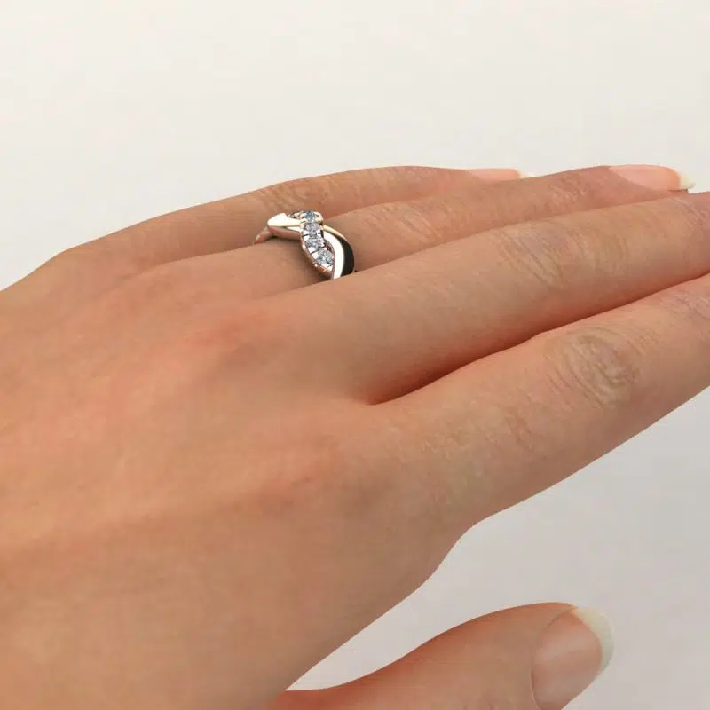 0.96 Ct Twist Eternity Style Wedding Band Ring