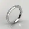 0.87Ct Moissanite Shared Prong Wedding Band Ring