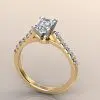 1.75 Ct Emerald Cut Moissanite Engagement Ring