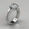Duet Shank Pear Cut Moissanite Engagement Ring