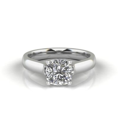 Moissanite Wedding Ring White Sapphire Ring Sieraden Ringen Enkele ringen Forever One 1.5 CT Round Solitaire Engagement Ring Solid 14/18k White Gold Solitaire 6 prong 